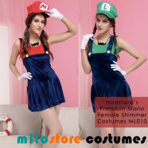 Ladies Premium Mario & Luigi Shimmer Costumes ML010
