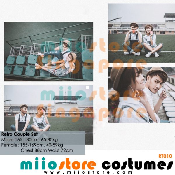 RT010 - Retro Pinafore Romper Jumpsuit Set - miiostore Costumes Singapore