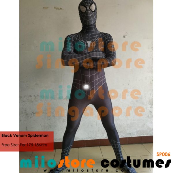 Black Venom Spiderman Costumes - Peter Parker - miiostore Costumes Singapore - SP006