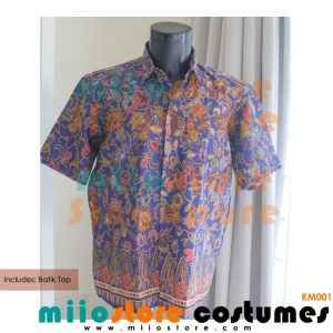 Male Batik Shirt Peranakan - KM001 - miiostore Costumes Singapore