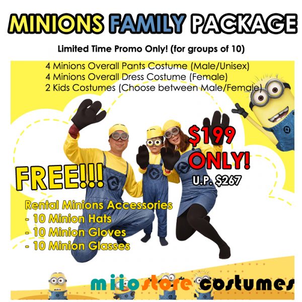 Minions Family Package - miiostore Costumes Singapore