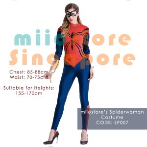 Spiderwoman Long Sleeved Costumes - SP007 - miiostore Costumes Singapore