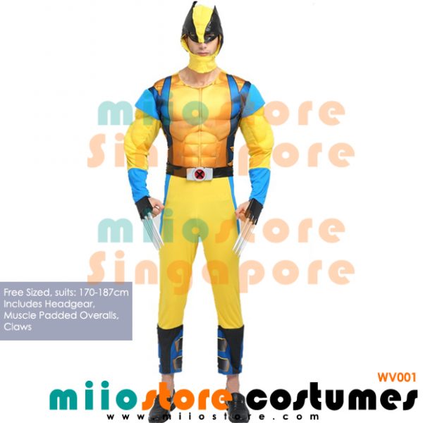Wolverine Muscle Padded Premium Costumes Singapore - WV001 - miiostore Costumes Singapore